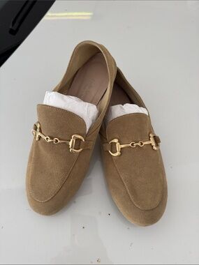 Paulo dominion Italy Suede Horsebit Loafers in Taupe - Women's Flat loafers 37